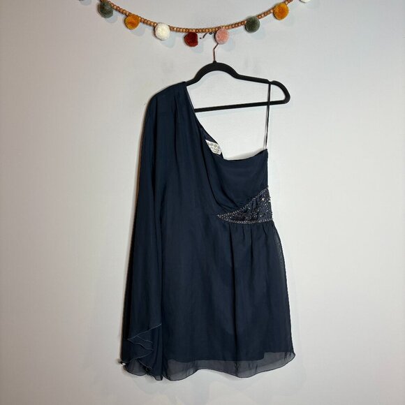 Free People Dancing in the Moonlight navy blue dress - Picture 2 of 7